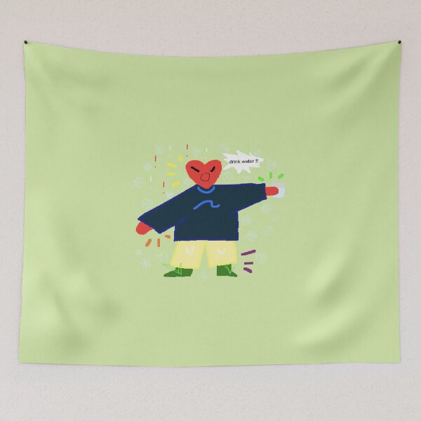Item preview, little heart friend says drink water!! designed and sold by 2maie.