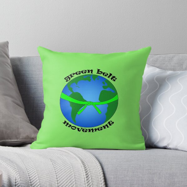 Green Belt Movement Throw Pillow