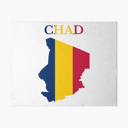 Item preview, Republic of Chad flag map designed and sold by marosharaf.
