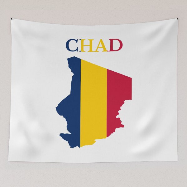 Item preview, Republic of Chad flag map designed and sold by marosharaf.