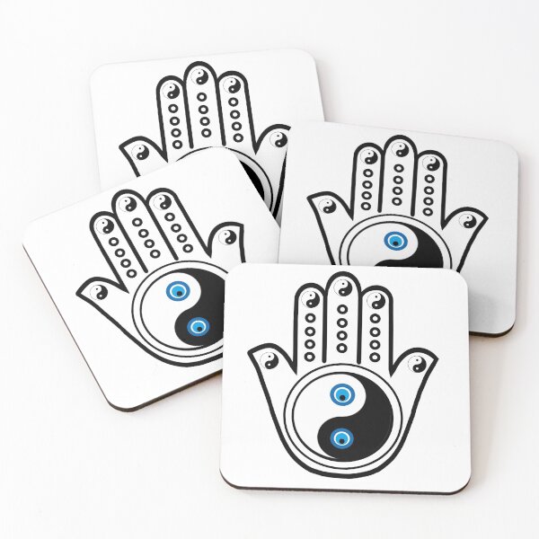 Item preview, Hand of Hamsa Ying Yang Evil Eye designed and sold by Rustic Valley Studio.