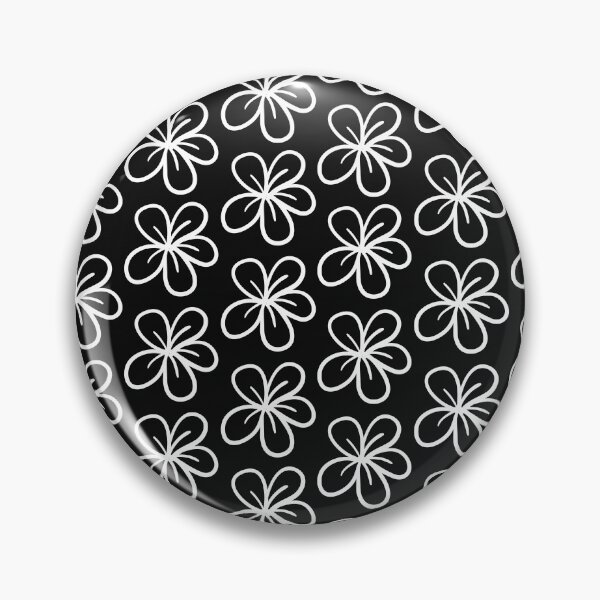 Item preview, Romantic flower pattern white on black, big flowers designed and sold by Artlajf.