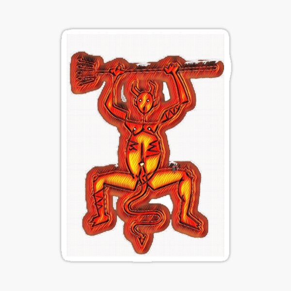 Timanfaya Devil in Flames by SmileMoreAgain Sticker