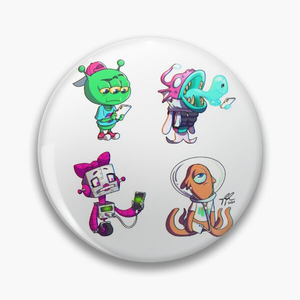 Item preview, Aliens Using Cell Phones designed and sold by MetroidMcKayArt.