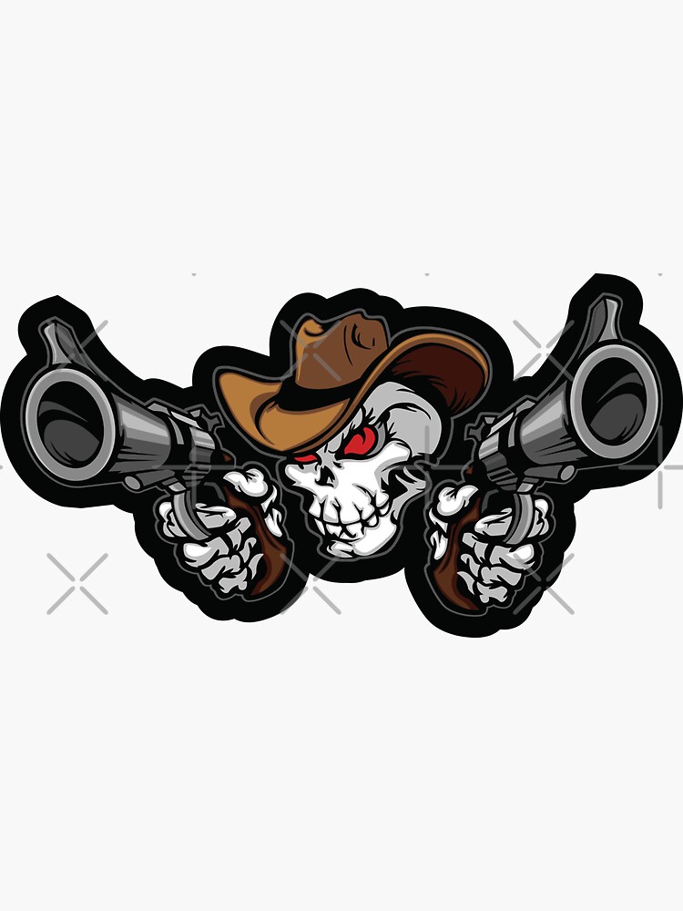 "Gun" Sticker for Sale by silverorlead Redbubble