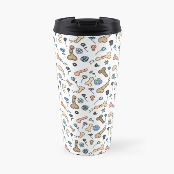 Flowery penis Travel Mug