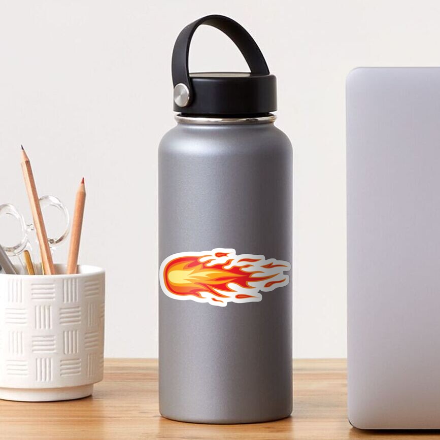Flames for a crazy helmet Sticker