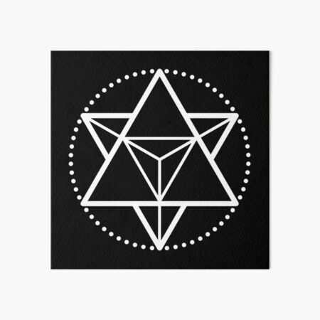 The Principle of Mentalism - White Startetrahedron / Mercaba Art Board Print