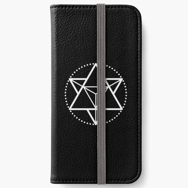 The Principle of Mentalism - White Startetrahedron / Mercaba iPhone Wallet