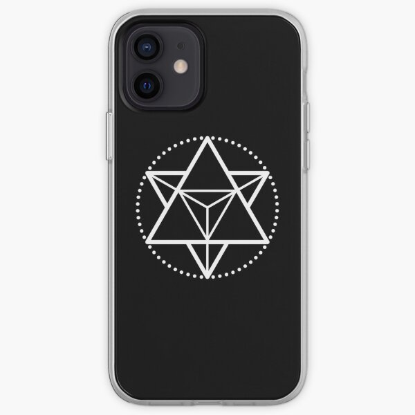 The Principle of Mentalism - White Startetrahedron / Mercaba iPhone Soft Case