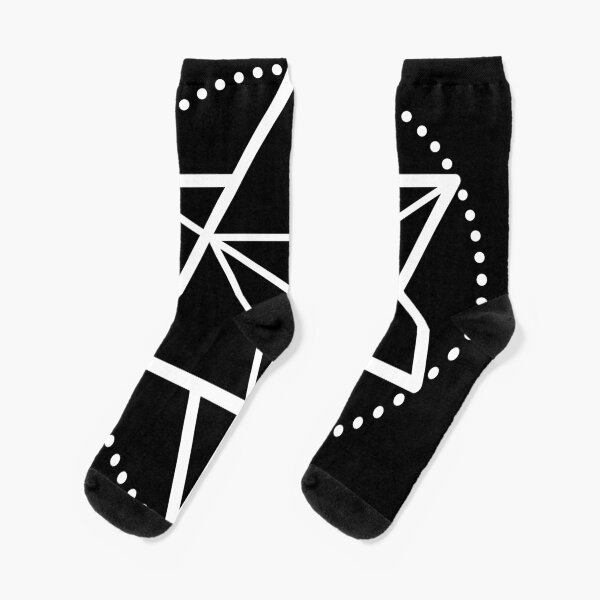 The Principle of Mentalism - White Startetrahedron / Mercaba Socks