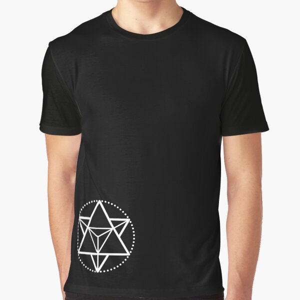 The Principle of Mentalism - White Startetrahedron / Mercaba Graphic T-Shirt