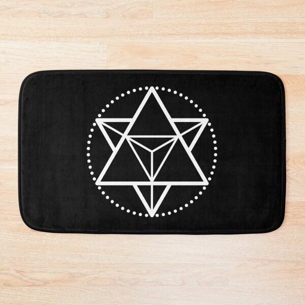 The Principle of Mentalism - White Startetrahedron / Mercaba Bath Mat