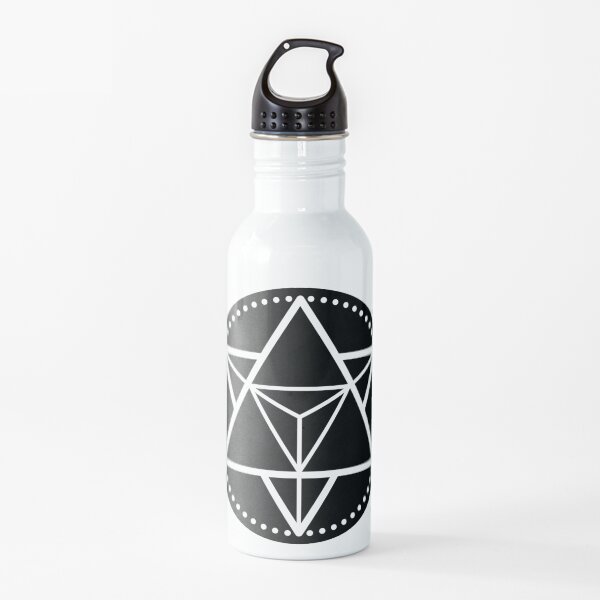 The Principle of Mentalism - White Startetrahedron / Mercaba Water Bottle