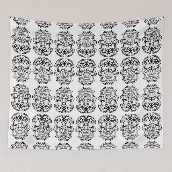 Item preview, Black/white dia de los muertos calavera designed and sold by Randoprint.