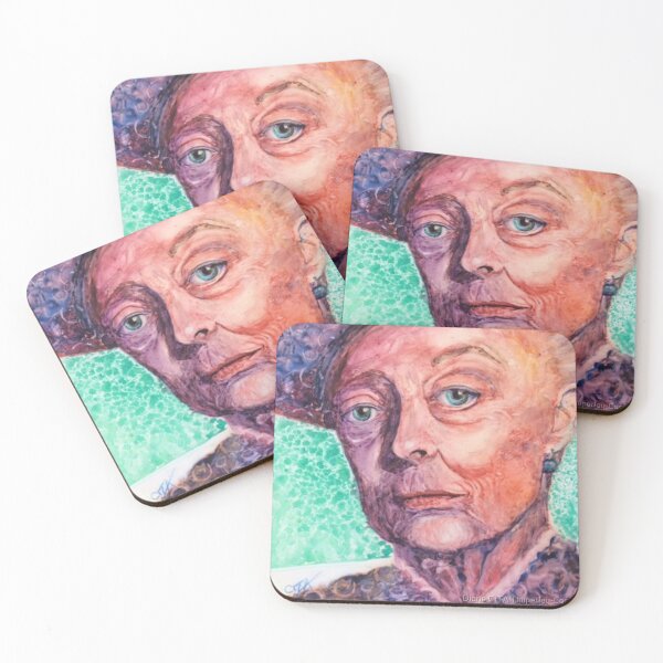 Item preview, Maggie Forever, Downton Abbey Art, Famous Actress Portrait, British Actress, Watercolor Portrait designed and sold by dianecita.