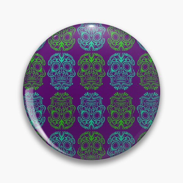 Item preview, Turquoise/green dia de los muertos calavera designed and sold by Randoprint.