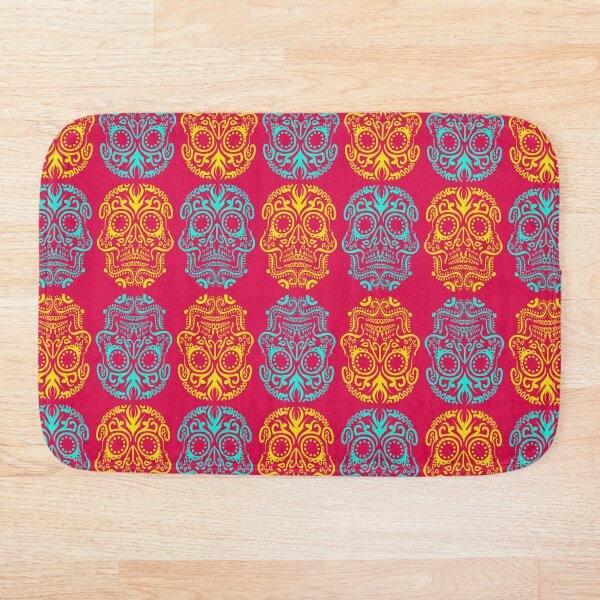 Aperçu de l'œuvre Blue/yellow dia de los muertos calavera créée et vendue par Randoprint.
