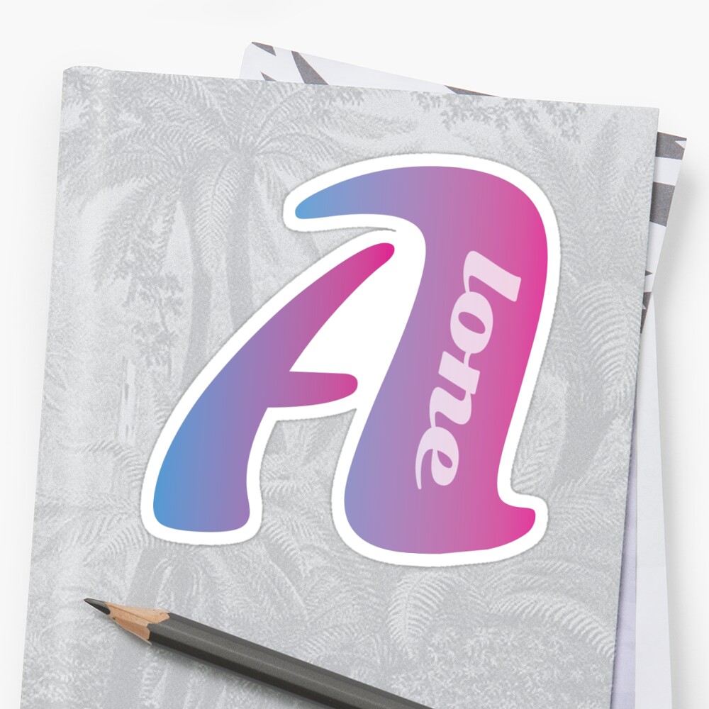 the-word-alone-inside-the-letter-a-sticker-by-amine-bk-redbubble