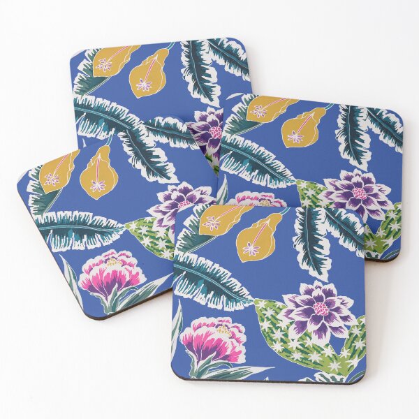 Item preview, Graphic Blue Tropical Batik designed and sold by Leslie Rogers Todder.