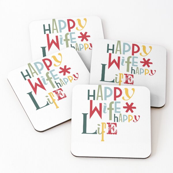 Item preview, Happy Wife Happy Life designed and sold by graphicmeyou.