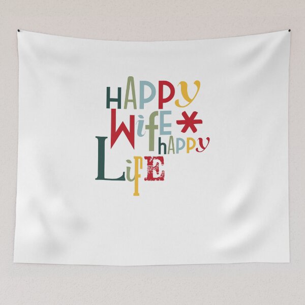 Item preview, Happy Wife Happy Life designed and sold by graphicmeyou.
