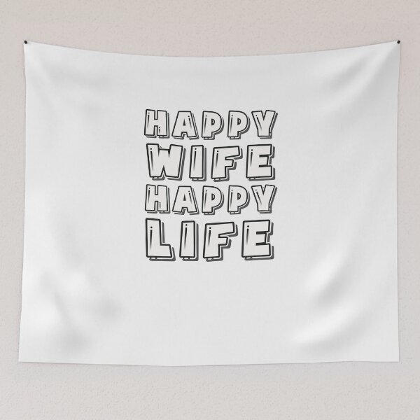 Item preview, Happy Wife Happy Life designed and sold by graphicmeyou.