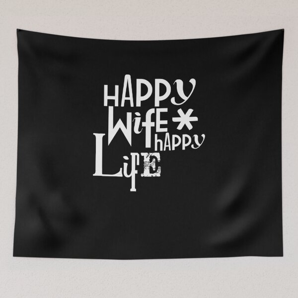 Item preview, Happy Wife Happy Life designed and sold by graphicmeyou.