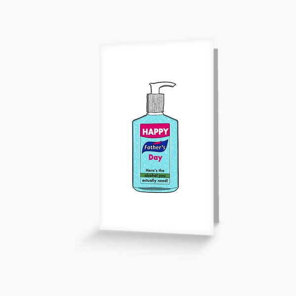 Happy Father's Day with hand sanitizer Greeting Card