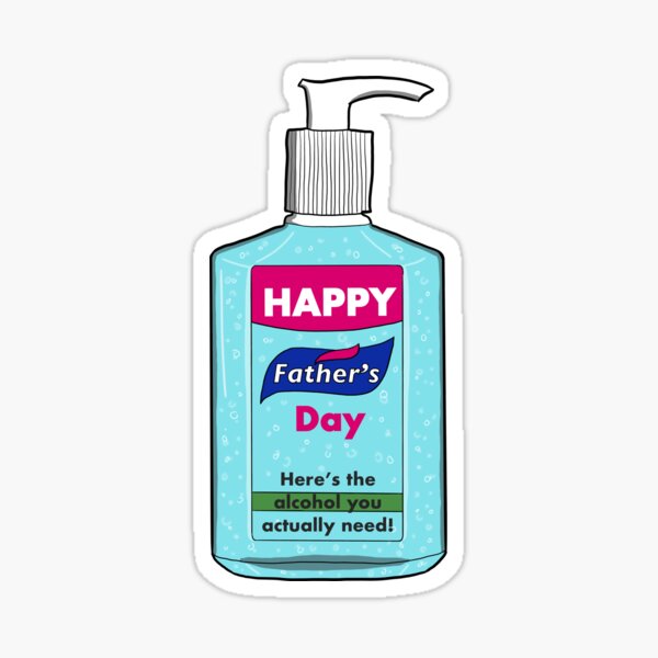 Happy Father's Day with hand sanitizer Sticker