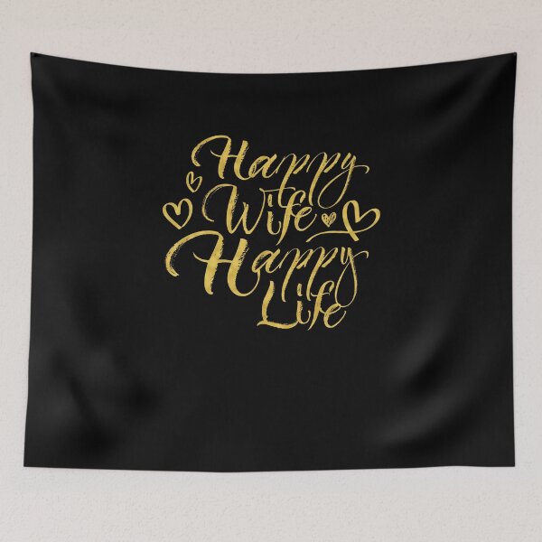 Item preview, Happy Wife Happy Life designed and sold by graphicmeyou.