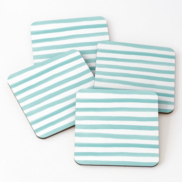 Item preview, Aqua Stripes designed and sold by rasters-vectors.