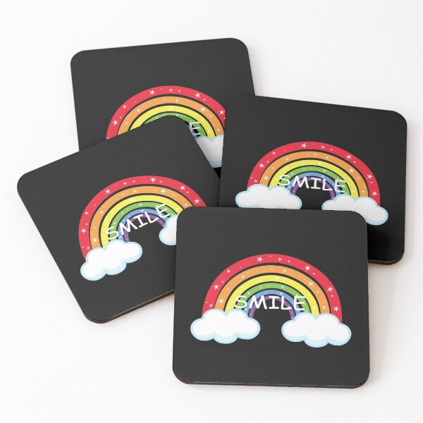 Item preview, Rainbow Smile Quote White Puffy Clouds designed and sold by BossyBrit.