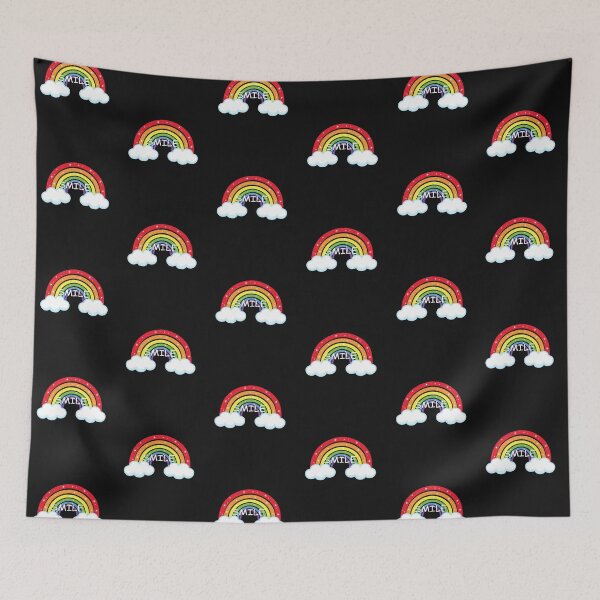 Item preview, Rainbow Smile Quote White Puffy Clouds designed and sold by BossyBrit.