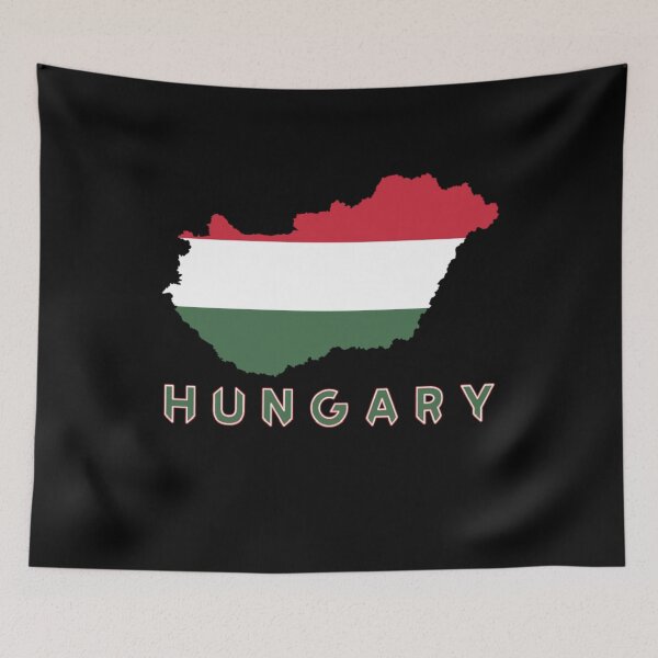 Item preview, Hungary Flag Country Outline Design designed and sold by JG0024.
