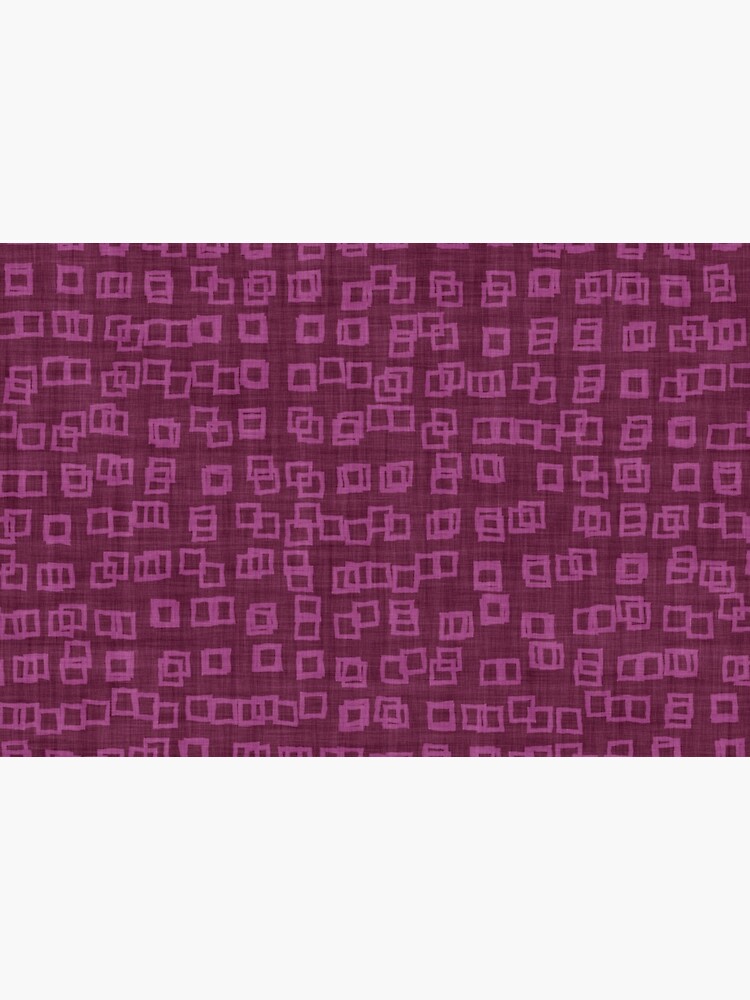 Dark Raspberry Pink Abstract Checkered Blocks Tiles Pattern by RootSquare