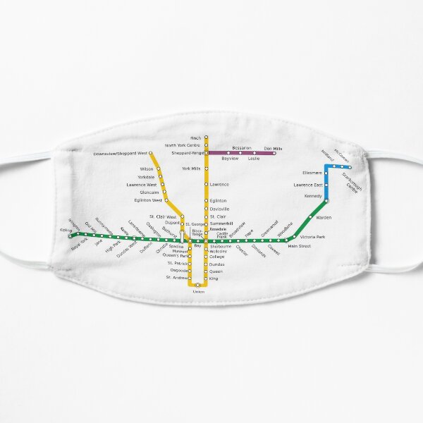 Toronto Subway Flat Mask