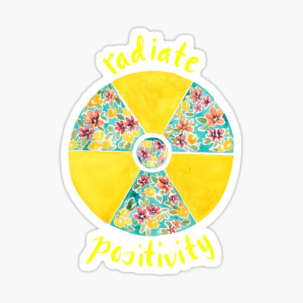 Radiate Positivity Watercolour Symbol Sticker