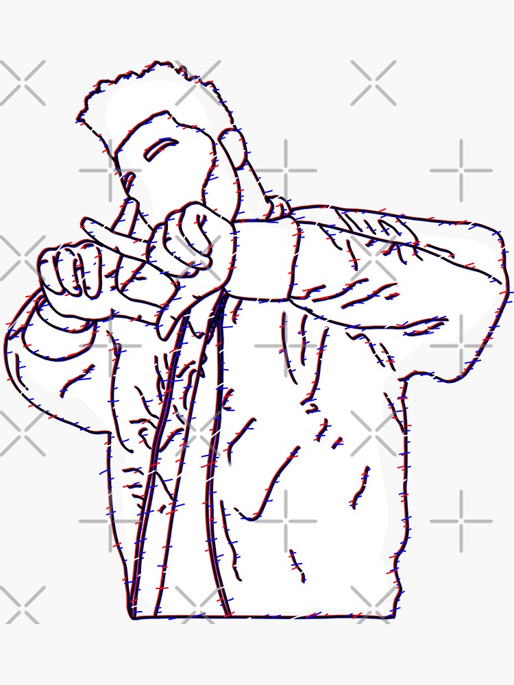 "Throw What You Know Glitch Art" Sticker by mosunnysideup Redbubble