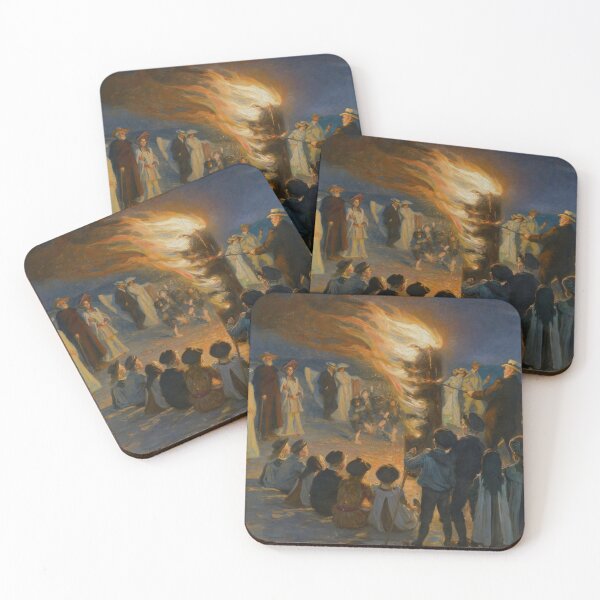Item preview, Midsummer Eve bonfire on Skagen's beach, Peder Severin Kroyer, 1906 designed and sold by Vintage Wall Art.