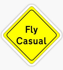 Fly Casual Sign Sticker