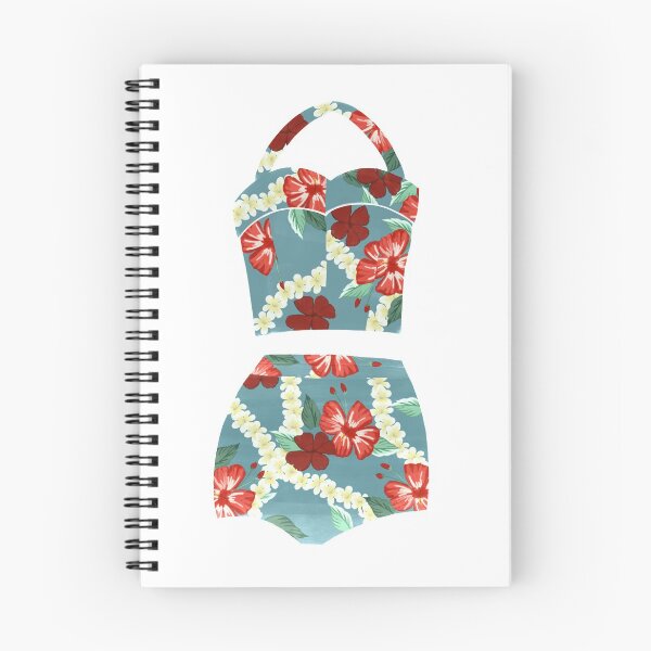 Item preview, Vintage Blue Tropical Bathing Suit designed and sold by jenbucheli.
