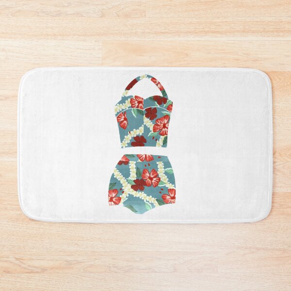 Item preview, Vintage Blue Tropical Bathing Suit designed and sold by jenbucheli.