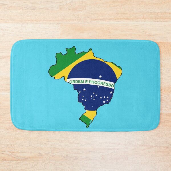 Item preview, Brazil Brasil Map with Brazil Brasil Flag designed and sold by Havocgirl.