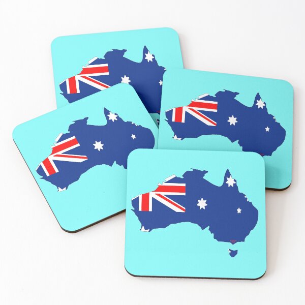Item preview, Australia Map with Australian Flag designed and sold by Havocgirl.
