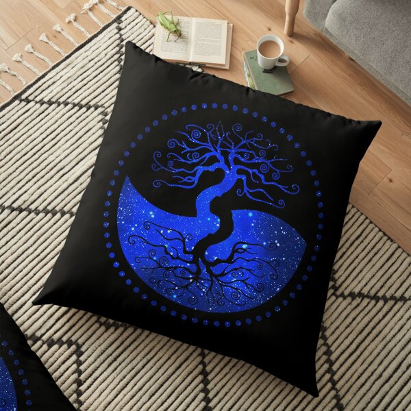 Star Sky Tree of Life - The Principle of Correspondence Floor Pillow