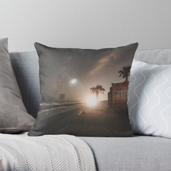 Welcome to Pensacola Beach at Night Throw Pillow