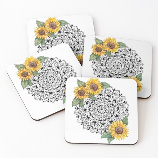 Item preview, Watercolor Sunflower Mandala designed and sold by Melissa Engh.