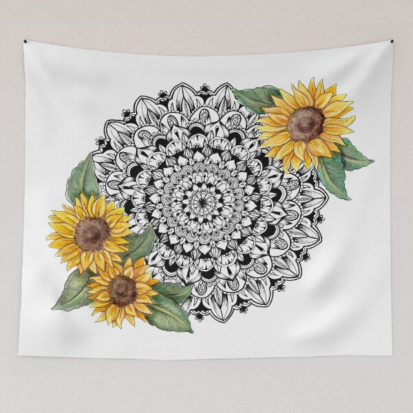 Item preview, Watercolor Sunflower Mandala designed and sold by Melissa Engh.