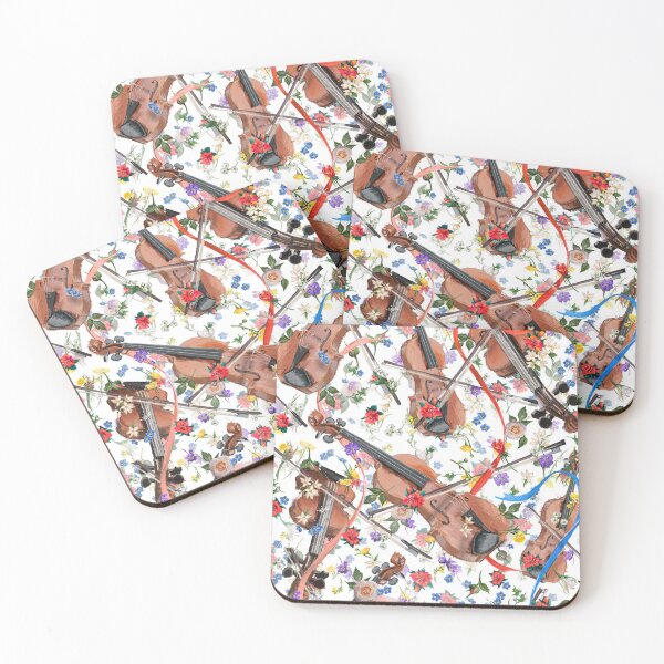 Item preview, Midsummer Nights Festive Violins on White designed and sold by L Diane Johnson.